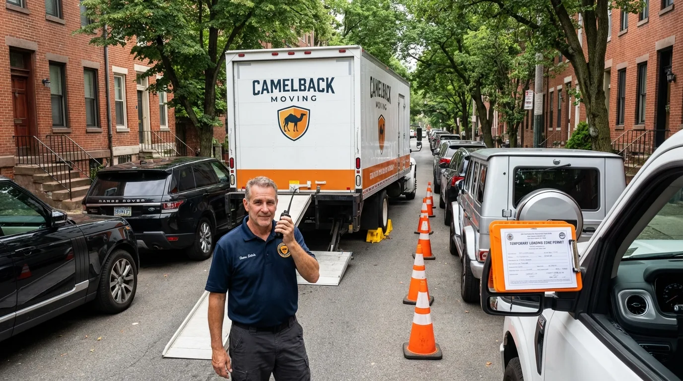 City street loading permit setup in Saratoga Springs, NY